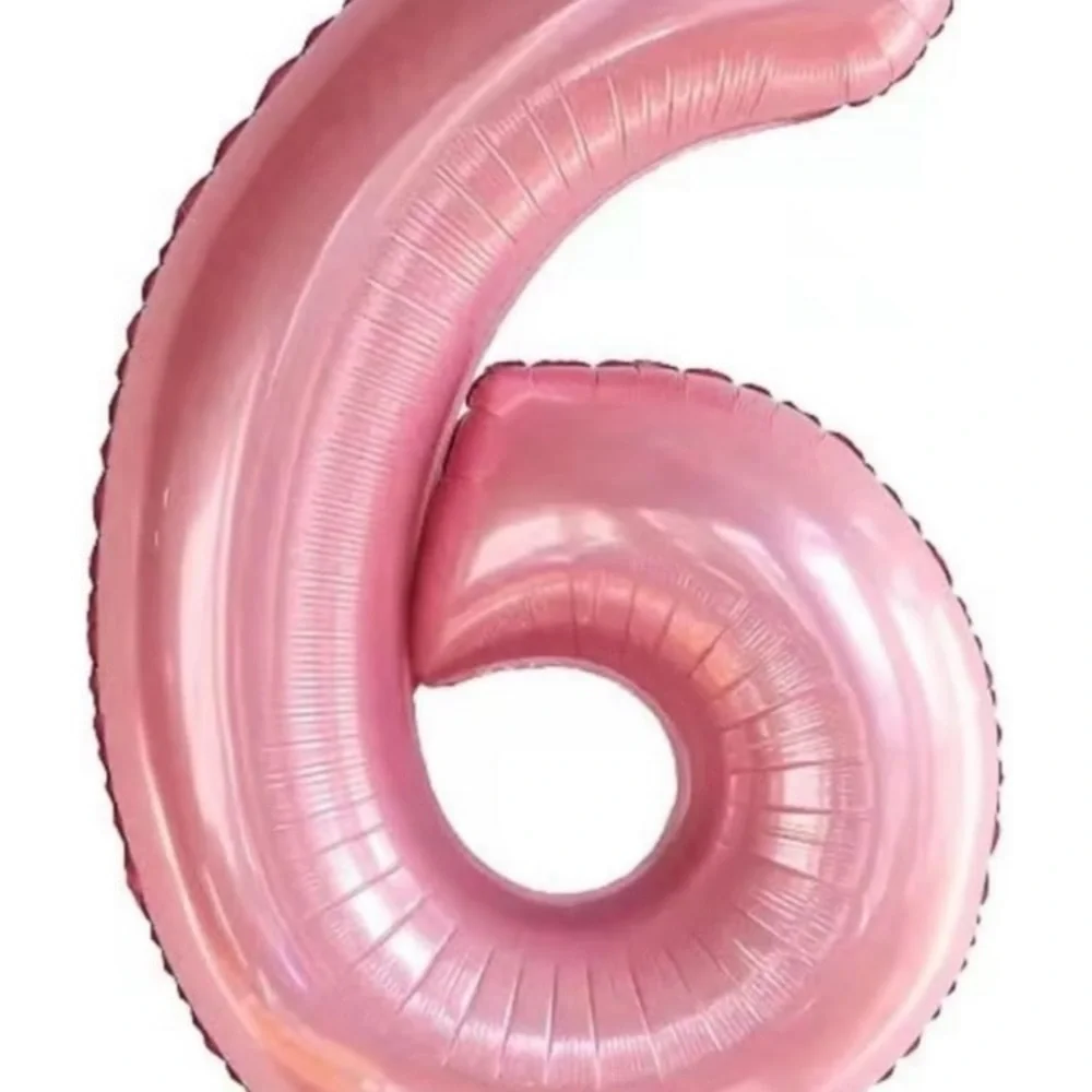 Pink and Gold Party Number 6 Balloon Decoration